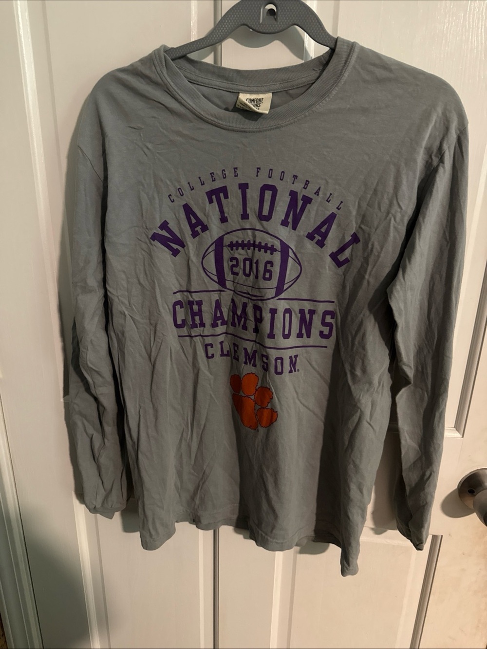 Clemson 2016 National Champions Gray Long Sleeve Tee